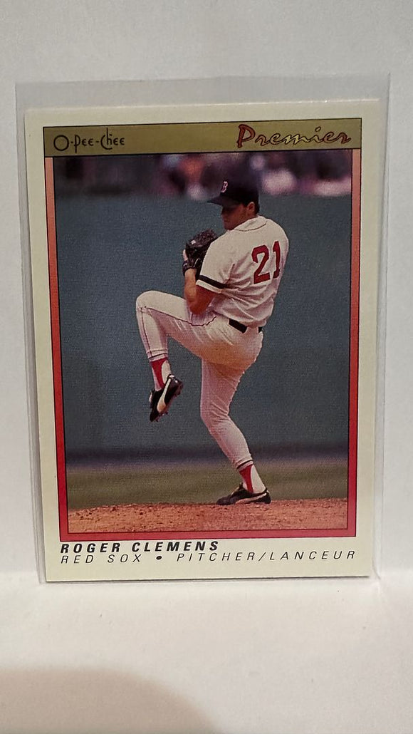 #23 Roger Clemens Boston Red Sox 1991 O-Pee-Chee Premier Baseball Card