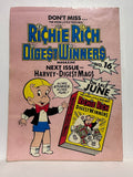 # 8 Richie Rich Vacations Harvey © 1982 Comic Digest Book Paperback