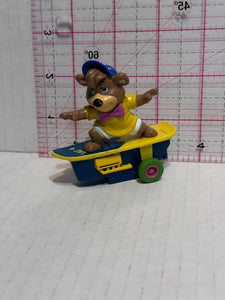 Boo Boo Bear on a Skateboard Missing wheel Yogi ©1991 Hanna Barbera Mcdonalds TV Movie Toy