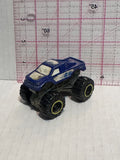 Blue Mini Monster Truck Mcdonalds ©2012 Hot Wheels Auto Toy