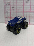 Blue Mini Monster Truck Mcdonalds ©2012 Hot Wheels Auto Toy