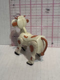 Fisher Price Little People White Brown Cow Animal Toy