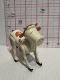 Fisher Price Little People White Brown Cow Animal Toy