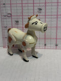 Fisher Price Little People White Brown Cow Animal Toy