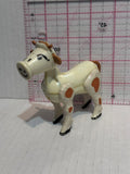 Fisher Price Little People White Brown Cow Animal Toy