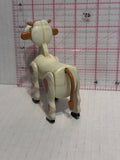 Fisher Price Little People White Brown Cow Animal Toy