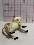 Fisher Price Little People White Brown Cow Animal Toy