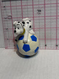 101 Dalmation Puppy on a Blue Soccar Ball Disney Mcdonalds TV Movie Toy