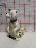 101 Dalmation Puppy Sitting up Yellow Bow Purple Collar Disney Mcdonalds TV Movie Toy