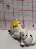 101 Dalmation Puppy Sitting up Yellow Bow Purple Collar Disney Mcdonalds TV Movie Toy