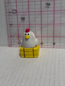 Chicken Hen Sitting on a Straw Bale Little People Fisher Price Action Figure Toy