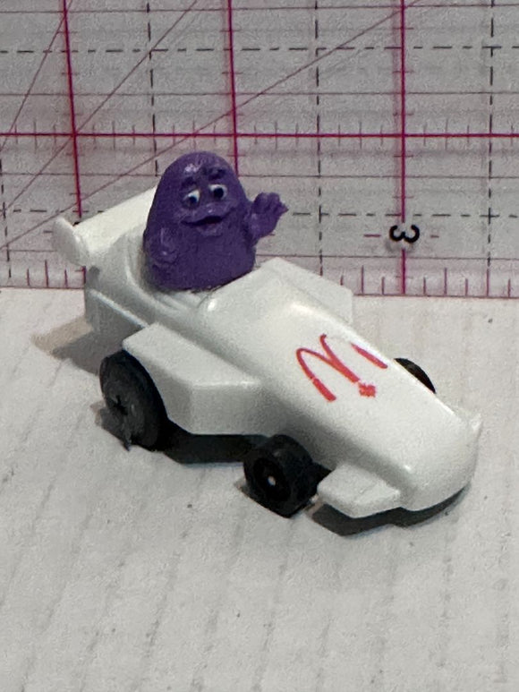 Grimace in a Race Car Mcdonalds ©1988 Auto Toy