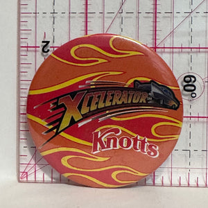 Xcelerator Knotts Berry Farm Ride  Button Pinback