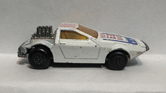 White #53 Stars Tanzara Super Fast 1972 Matchbox Diecast Car