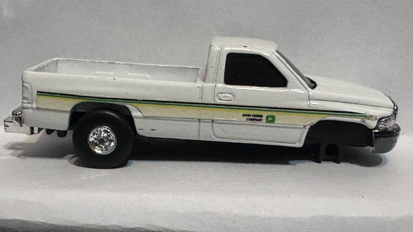 White John Deere Chevy Truck missing wheels ERTL Diecast Car