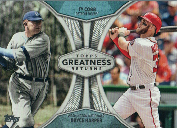 GR-11 Greatness Returns Ty Cobb Bryce Harper 2019 Topps Series 1 Baseball