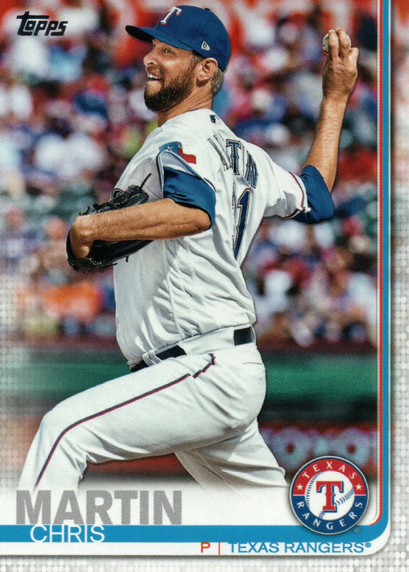 #357 Chris Martin Texas Rangers 2019 Topps Series 2 Baseball Card