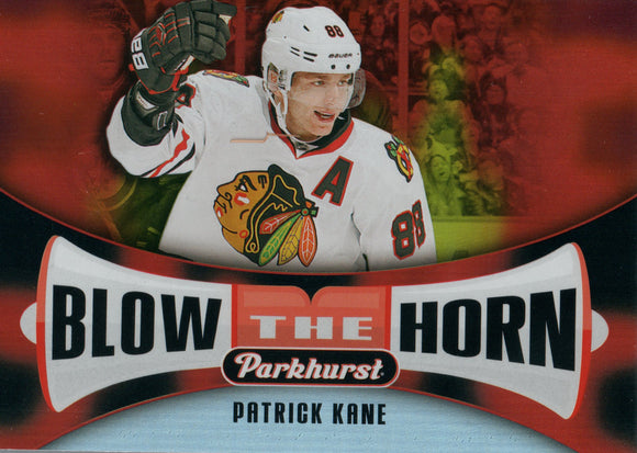 BH-3 Patrick Kane Blow The Horn Chicago Blackhawks 2017-18 Parkhurst Hockey Card