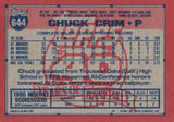 #644 Chuck Crim Milwaukee Brewers 1991 Topps Baseball Card DAO