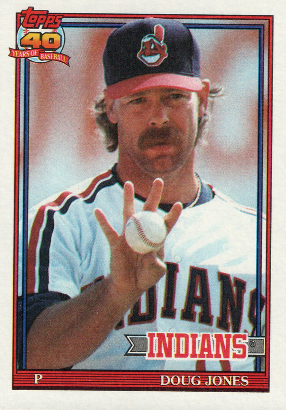#745 Doug Jones Cleveland Indians 1991 Topps Baseball Card DAP