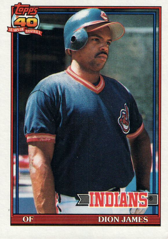#117 Dion James Cleveland Indians 1991 Topps Baseball Card DAP