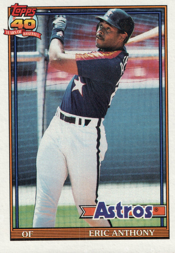 #331 Eric Anthony Houston astros 1991 Topps Baseball Card DAP
