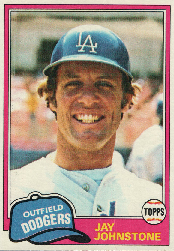 #372 Jay Johnstone Los Angeles Dodgers 1991 Topps Baseball Card DAP