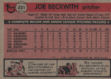 #231 Joe Beckwith Los Angeles Dodgers 1991 Topps Baseball Card DAP