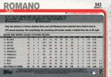 #343 Sal Romano Cincinnati Reds 2019 Topps Series 1 Baseball Card EAN