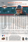 #116 Bengie Molina San Francisco Giants 2008 Upper Deck Series 1 Baseball Card