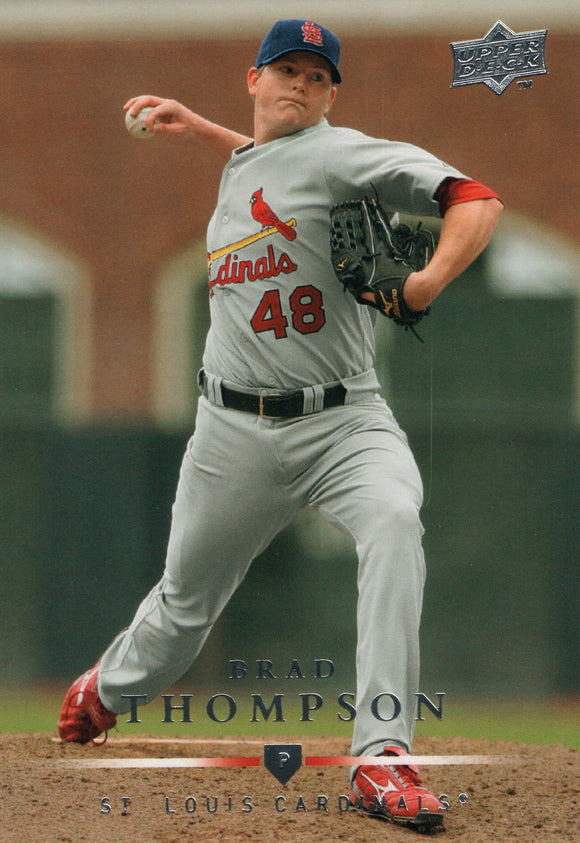 #63 Brad Thompson St Louis Cardinals 2008 Upper Deck Series 1 Baseball Card
