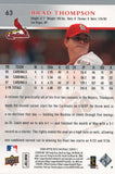 #63 Brad Thompson St Louis Cardinals 2008 Upper Deck Series 1 Baseball Card