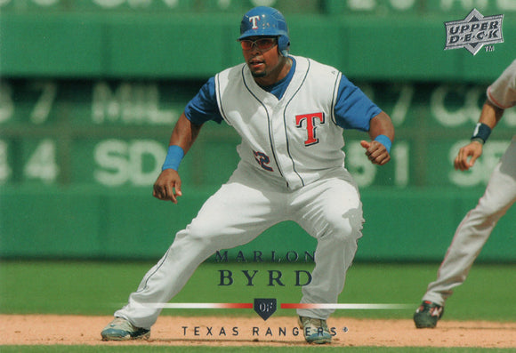 #219 Marlon Byrd Texas Rangers 2008 Upper Deck Series 1 Baseball Card