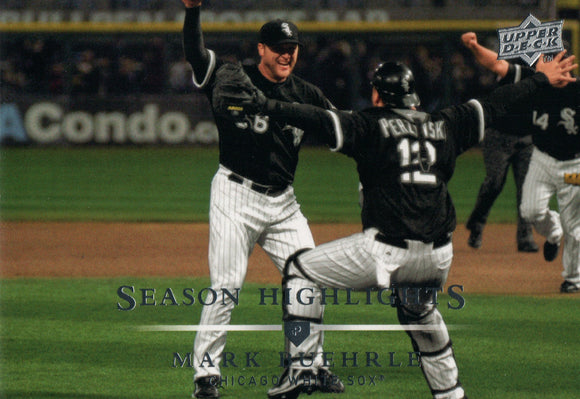 #395 Mark Buehrle Season Highlights Chicago White Sox 2008 Upper Deck Series 1 Baseball Card