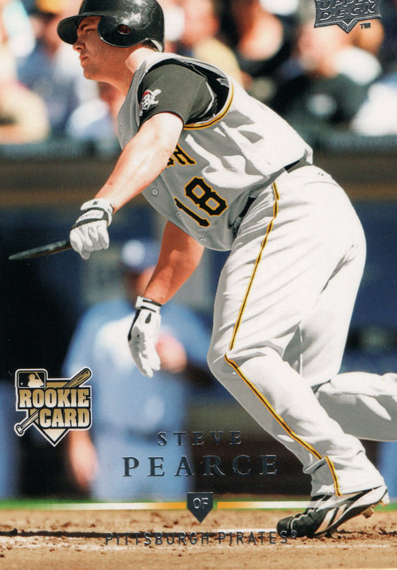 #337 Steve Pearce Rookie Pittsburgh Pirates 2008 Upper Deck Series 1 Baseball Card FAJ