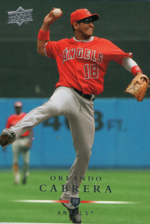 #7 Orlando Cabrera Los Angeles Angels 2008 Upper Deck Series 1 Baseball Card FAK