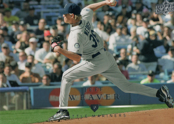 #132 Jeff Weaver Seattle Mariners 2008 Upper Deck Series 1 Baseball Card FAK