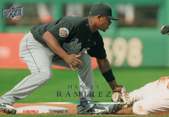 #147 Hanley Ramirez Florida Marlins 2008 Upper Deck Series 1 Baseball Card FAL