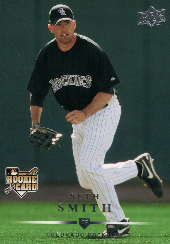 #343 Seth Smith Rookie Colorado Rockies 2008 Upper Deck Series 1 Baseball Card FAL