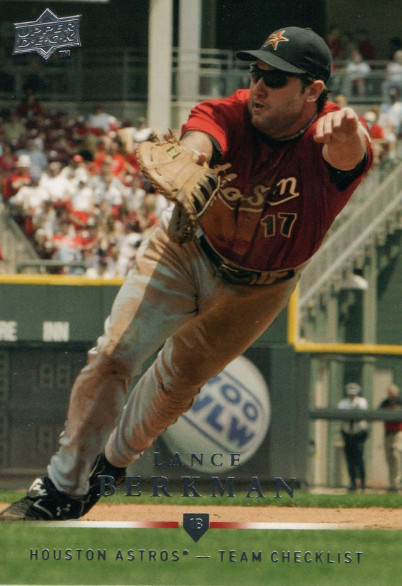 #352 Lance Berkman Houston Astros 2008 Upper Deck Series 1 Baseball Card FAL