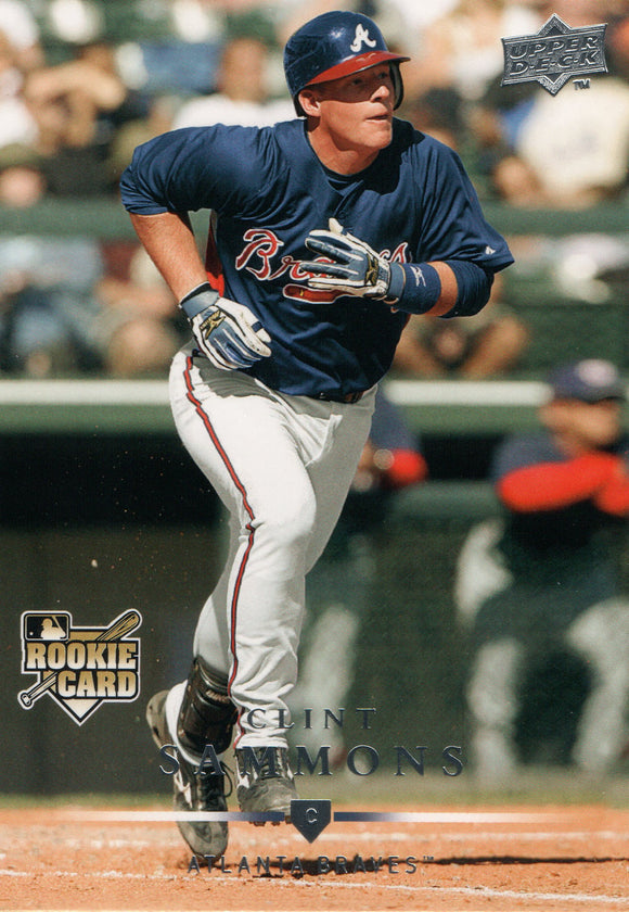 #340 Clint Sammons Rookie Atlanta Braves 2008 Upper Deck Series 1 Baseball Card FAL