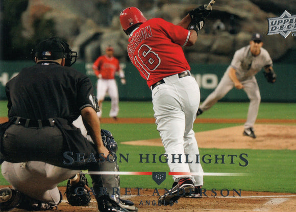 #388 Garret Anderson Los Angeles Angels 2008 Upper Deck Series 1 Baseball Card FAM