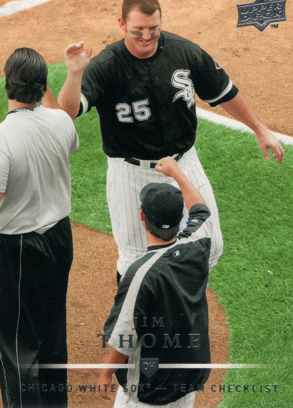 #379 Jim Thome Chicago White Sox 2008 Upper Deck Series 1 Baseball Card FAM