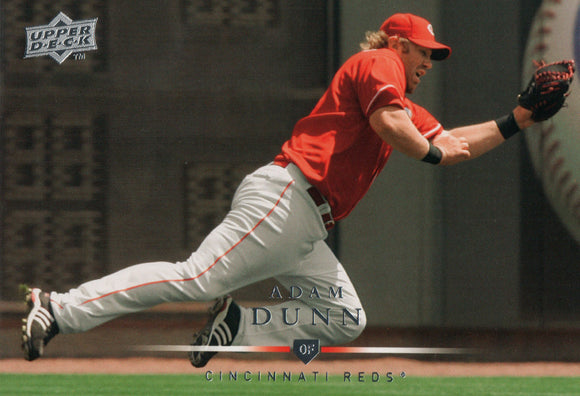 #240 adam Dunn Cincinnati Reds 2008 Upper Deck Series 1 Baseball Card FAN