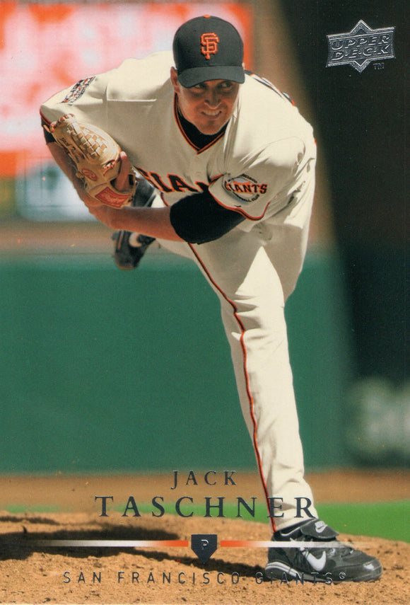 #115 Jack Taschner San Francisco Giants 2008 Upper Deck Series 1 Baseball Card FAN