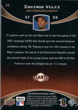 #24 Eugenio Velez Rookie Debut San Francisco Giants 2008 Upper Deck Series 1 Baseball Card FAN
