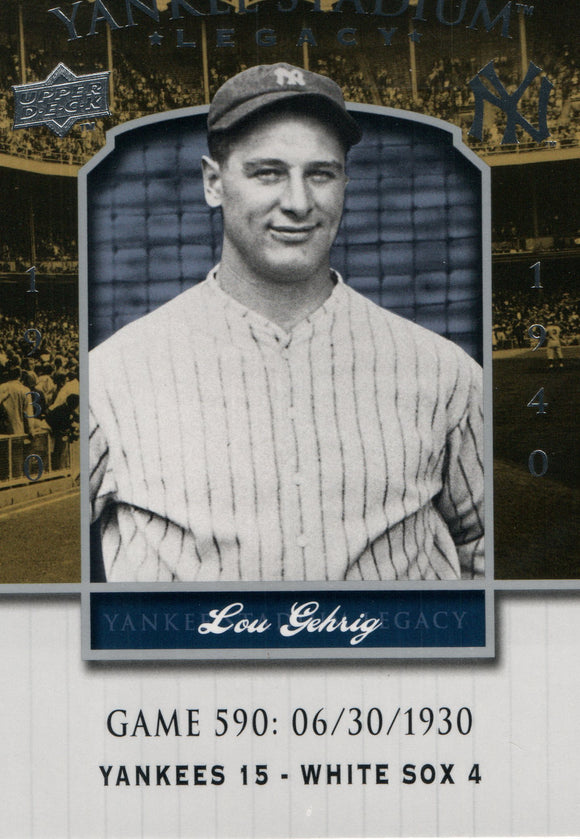 YSL590 Lou Gehrig New York Yankees 2008 Upper Deck Series 1 Baseball Card FAN