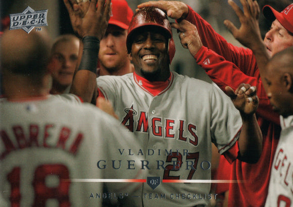 #351 Vladimir Guerrero Los Angeles Angels 2008 Upper Deck Series 1 Baseball Card FAN