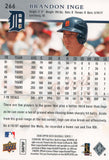 #266 Brandon Inge Detroit Tigers 2008 Upper Deck Series 1 Baseball Card FAN