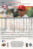 #193 Kyle Lohse Philadelphia Phillies 2008 Upper Deck Series 1 Baseball Card FAN